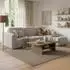 Selsey Olido Ecksofa mit Schlaffunktion, universal, graubeige Samt