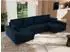 MKS Dorian U Ecksofa U-Form, Velvet, dunkelblau, Schlaffunktion, Bettkasten (800000905750)
