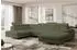 ALTDECOR Coma U Wohnlandschaft mit Schlaffunktion, Bouclé, grün, 345x203x79cm