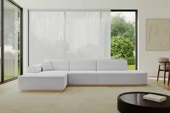 ALTDECOR IREA-L2-v2 Ecksofa L-Form Bouclé hellgrau 327x165cm (800001363493)