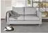 S-Style Möbel Helix 2-Sitzer-Sofa Luxusmikrofaser silber, schwarze Metallfüße (138x86x91cm)