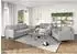 S-Style Möbel Helix 2-Sitzer-Sofa Luxusmikrofaser silber, schwarze Metallfüße (138x86x91cm)