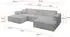 ALTDECOR IREA-U1-v4 Wohnlandschaft U-Form, Textil, grau, 301x165x77cm (800001202073)
