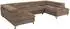 MKS Pablo U Ecksofa U-Form, Cord, braun, Schlaffunktion, 6-Sitzer (800001354237)