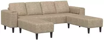 vidaXL Sofa-Set 3-teilig Hellgrau Kunstwildleder