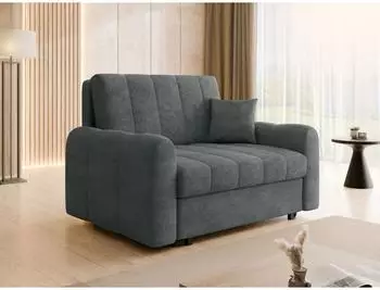 Mirjan24 Viva Moon II Schlafsofa mit Bettkasten, 2-Sitzer, grau (Lumo 75)