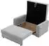 Mirjan24 Viva Moon II Schlafsofa mit Bettkasten, 2-Sitzer, grau (Lumo 75)