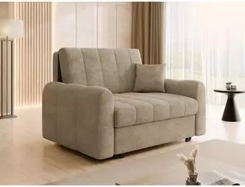Mirjan24 Viva Moon II Schlafsofa 2-Sitzer mit Bettkasten, hellbraun (Lumo 30)