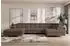 ALTDECOR Coma U Wohnlandschaft mit Schlaffunktion, Bettkasten, Velours, braun, 345x203x79cm (800001727717)