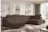 ALTDECOR Coma U Wohnlandschaft mit Schlaffunktion, Bettkasten, Velours, braun, 345x203x79cm (800001727717)