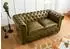 Massivmoebel24 Chesterfield 302 2-Sitzer Sofa Echtleder grün (09-920-890-3002)
