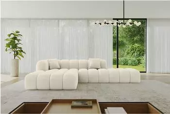 ALTDECOR Olea-L2 Ecksofa L-Form, 289x176x71cm, creme (OLEA-L2)