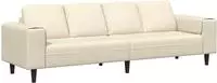 vidaXL Sofa Creme 250 x 77 x 76 cm Cordstoff