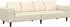 vidaXL Sofa creme 250x77x76cm Cordstoff