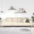 vidaXL Sofa creme 250x77x76cm Cordstoff