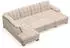 Selsey Jamaal Wohnlandschaft U-Form Velours hydrophob, beige, rechtsseitig, Schlaffunktion