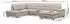 Selsey Jamaal Wohnlandschaft U-Form Velours hydrophob, beige, rechtsseitig, Schlaffunktion