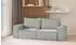 Fun Möbel SANDE Modulsofa-Set 6-teilig (3-2-1) Stoff Alpine hellgrau