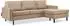 Konsimo Invia Ecksofa mit Ottomane, Echtleder, beige (INVIA)