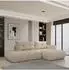 Masseno Fluma R-S Ecksofa L-Form mit Schlaffunktion, Bouclé-Stoff, beige, 279x158cm