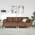 vidaXL Sofa-Set 3-teilig, Kunstwildleder, braun