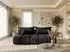 WFL GROUP Milla Schlafsofa 3-Sitzer mit Bettkasten, Bouclé, schwarz (800001307120)