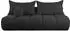WFL GROUP Milla Schlafsofa 3-Sitzer mit Bettkasten, Bouclé, schwarz (800001307120)