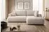 Selsey Ovo Ecksofa mit Schlaffunktion, Ottomane rechts, samt hellbeige