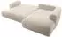 Selsey Ovo Ecksofa mit Schlaffunktion, Ottomane rechts, samt hellbeige