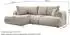 Selsey Ovo Ecksofa mit Schlaffunktion, Ottomane rechts, samt hellbeige