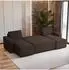 Masseno Pesano P Ecksofa U-Form mit Schlaffunktion, Kordstoff, braun, 306x85x140cm (POSO 06)