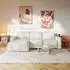Selsey Carnos Mini Ecksofa mit Schlaffunktion, Ottomane links, Chenille, creme