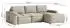 Selsey Carnos Mini Ecksofa mit Schlaffunktion, Ottomane links, Chenille, creme