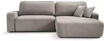 Beautysofa Torre Ecksofa L-Form mit Schlaffunktion und Bettkasten, beige (Velo 623)