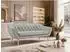 MKS Meble Pirs 3-Sitzer-Sofa, Samt, hellgrau, Wellenfederung, 180cm