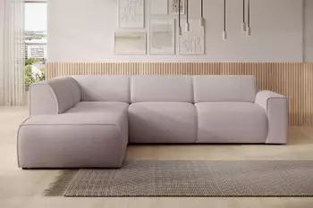 Selsey Bouvi Ecksofa Ottomane links, Bouclé, beige (Bouvi)