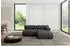 ALTDECOR Razon-L1 Ecksofa L-Form, Velours, schwarz, 190x160x70cm (800001348690)