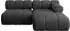 ALTDECOR Razon-L1 Ecksofa L-Form, Velours, schwarz, 190x160x70cm (800001348690)