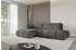 ALTDECOR Cloud-L Ecksofa mit Schlaffunktion und Bettkasten, Velours, dunkelgrau, L-Form (800001146584)