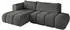 ALTDECOR Cloud-L Ecksofa mit Schlaffunktion und Bettkasten, Velours, dunkelgrau, L-Form (800001146584)
