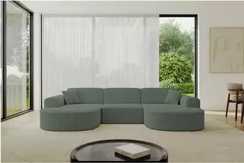 ALTDECOR MARI-U1 Ecksofa U-Form, 4-Sitzer, grün, 303x171x79,5cm (MARI-U1)