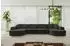 ALTDECOR MARI-U2-v1 Wohnlandschaft U-Form, Velours, schwarz, 388x171x83cm (800001616927)