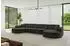ALTDECOR MARI-U2-v1 Wohnlandschaft U-Form, Velours, schwarz, 388x171x83cm (800001616927)
