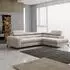Fun Möbel AMADEO Ecksofa Schlafsofa Stoff Anafi, creme, Ottomane rechts