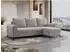 MKS Axel Velvet Ecksofa L-Form, hellgrau, Velours, 242x140cm (800000579443)
