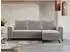 MKS Axel Velvet Ecksofa L-Form, hellgrau, Velours, 242x140cm (800000579443)