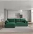 Masseno Foril P Ecksofa L-Form mit Schlaffunktion, Kordstoff, grün, 265x178cm (FORIL P)