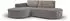 Kaiser Möbel Modena Soft Ecksofa L-Form, beige, 236x165cm