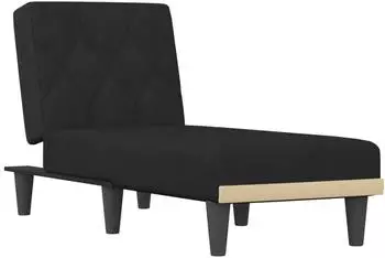 vidaXL Chaiselongue schwarz Samt (352863)