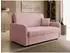 Mirjan24 Viva Silk IV Schlafsofa mit Bettkasten, 3-Sitzer, rosa (Polo 882)